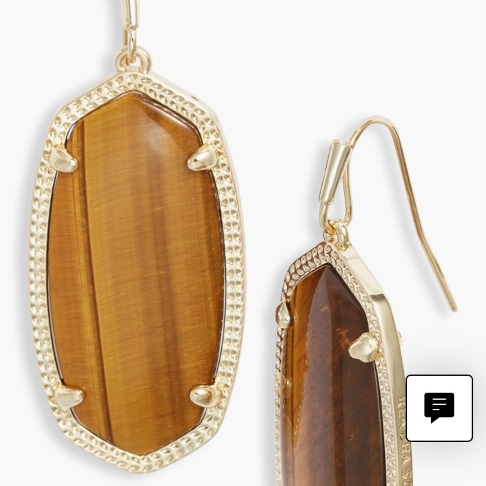 Kendra Scott Elle Filigree "Tiger Eye" Drop Earrings